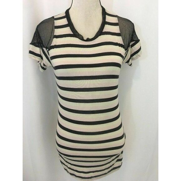 Pencey Standard Striped Mesh short sleeve top t shirt - Picture 1 of 8